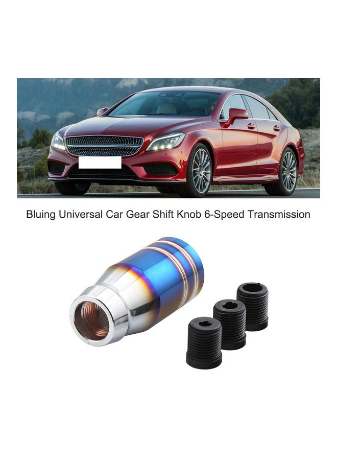 Generic - 4-Piece 6-Speed Gear Shift Knob With Threaded Adapter - Image 1
