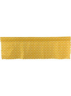 Grid Style Printed Window Valance Yellow/White