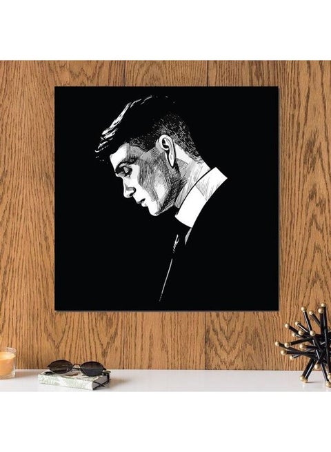 Thomas Shelby Themed Wall Art Black/White 33x33cm