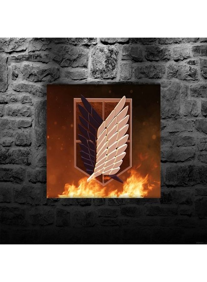 إربان تراندز لوحة فنية لديكور حائطي, تمثل شن هجوم على شخصية Titan متعدد الألوان 33x33سم  - Image 1