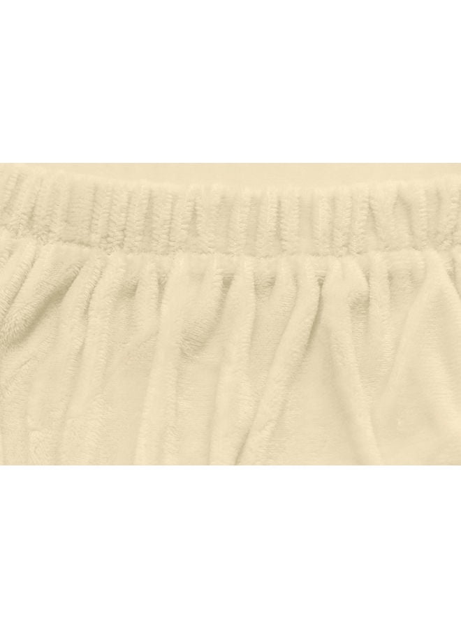 Generic 4-Piece Solid Stretchable Chair Covers Deep Beige  - Image 2