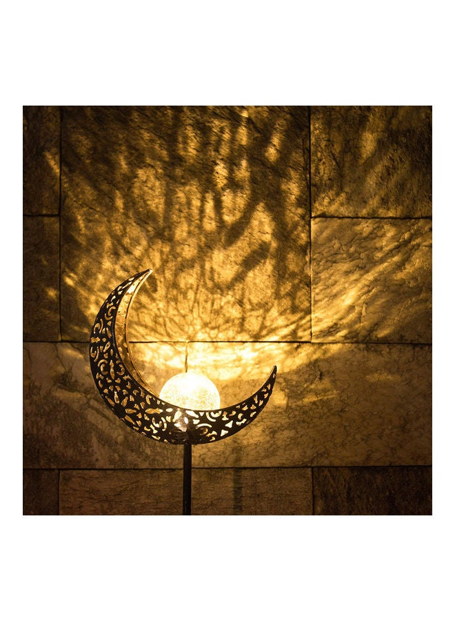 عربست مصباح حديقة على شكل كرة زجاجية بتصميم مشقق يعمل بالطاقة الشمسية ذهبي/ أسود  - Image 4