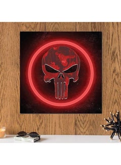 Punisher Logo Themed Wall Art Multicolour 33x33cm