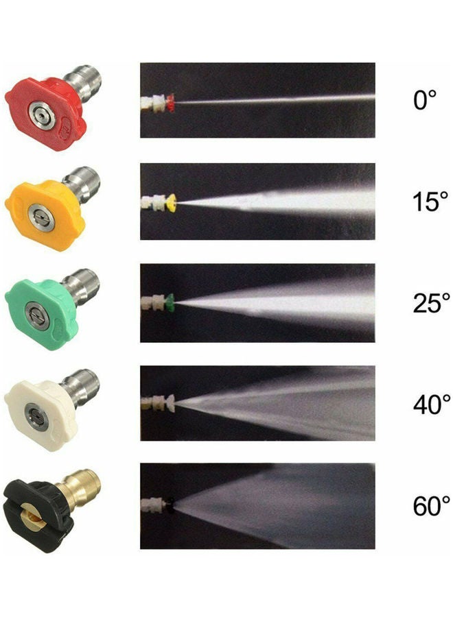 5-Piece Pressure Power Washer Spray Nozzle Kit Multicolour - Image 5