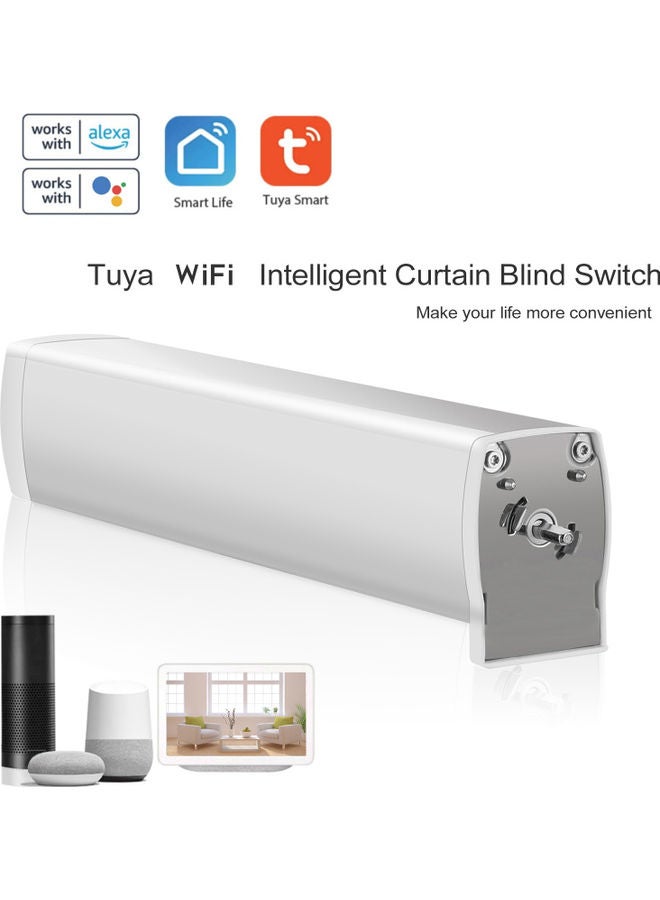Tuya Wi-Fi Intelligent Curtain Blind Switch White/Silver - Image 2