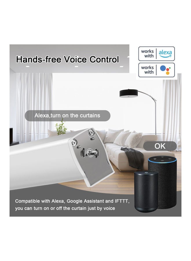 Tuya Wi-Fi Intelligent Curtain Blind Switch White/Silver - Image 3