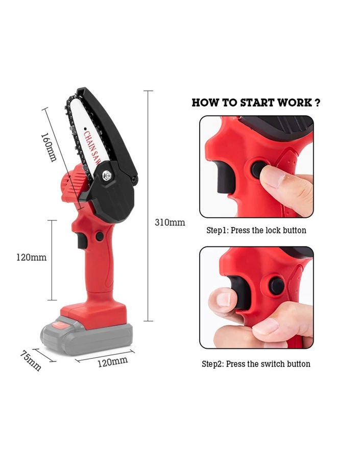 Generic - Rechargeable Cordless Chainsaw Red - Image 1