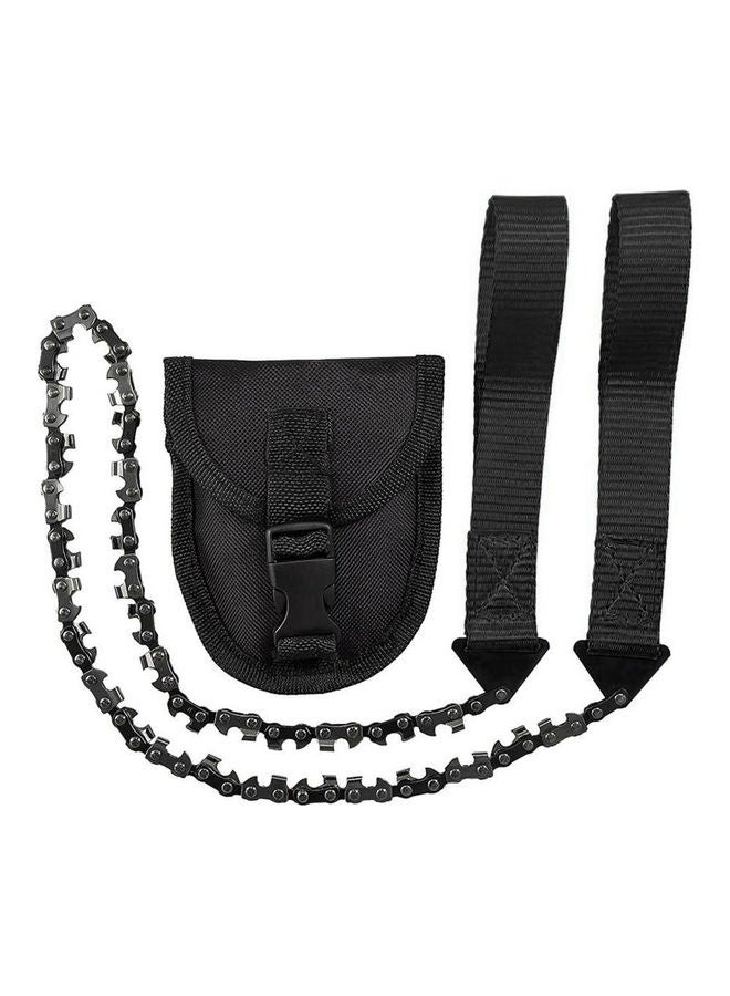 Portable Outdoor Survival Hand Zipper Saw Black 20x5x10cm - Image 1