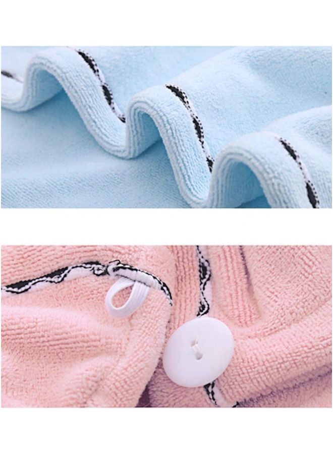 طقم مناشف ملتفة للشعر مكون من قطعتين متعدد الألوان 63x24سم - Image 2