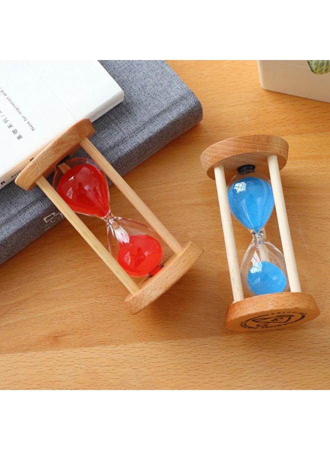 مؤقت وساعة رملية زجاجية بيج/أصفر 9x4.7سم - Image 4