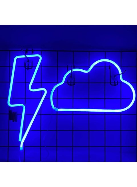 2-Piece Cloud Sign LED Neon Lights Blue