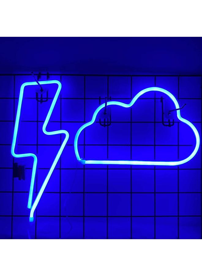 XiuWoo 2-Piece Cloud Sign LED Neon Lights Blue  - Image 1