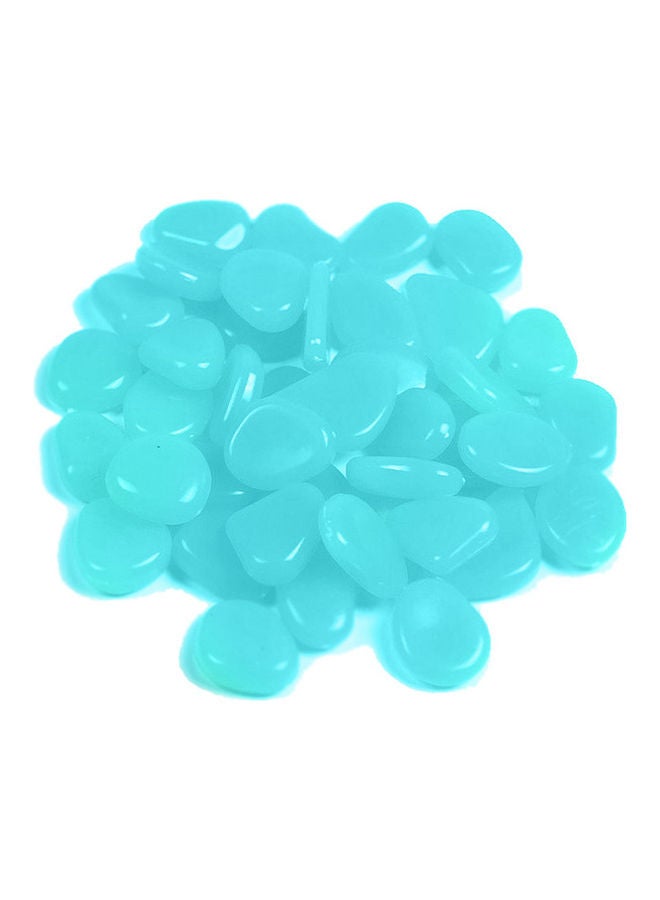Generic 100-Piece Glow In Dark Luminous Pebble Stones Blue  - Image 2