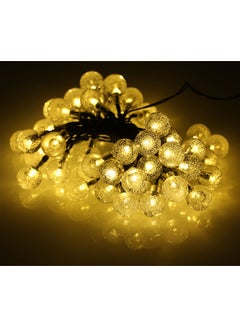 Generic LED Solar Powered Energy Ball Outdoor String Light Yellow  - Image 3