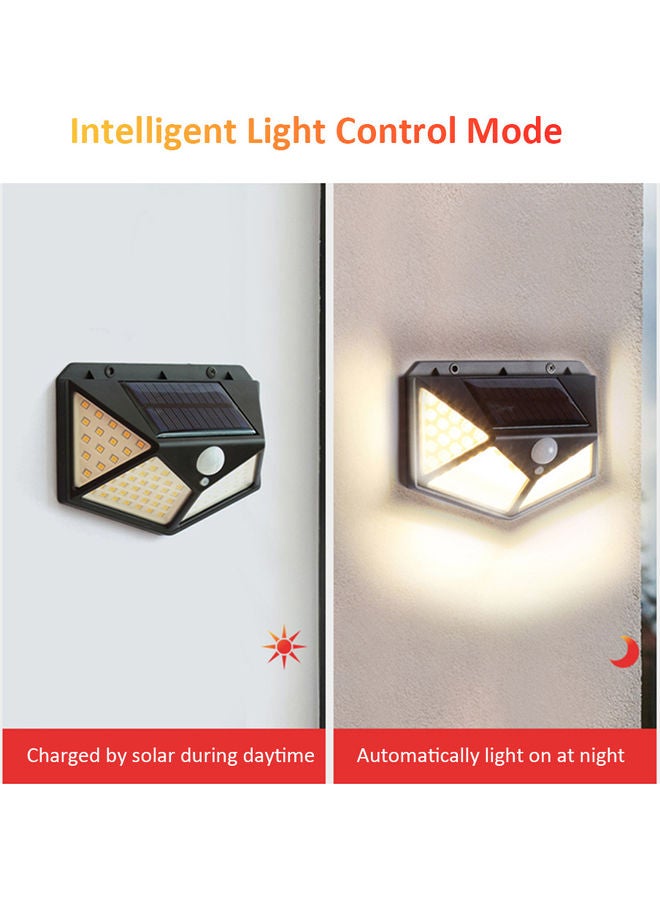 2-Piece Solar Wall Light Motion Sensor Light Black Black - Image 4