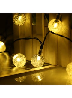 Generic LED Solar Powered Energy Ball Outdoor String Light Yellow  - Image 5