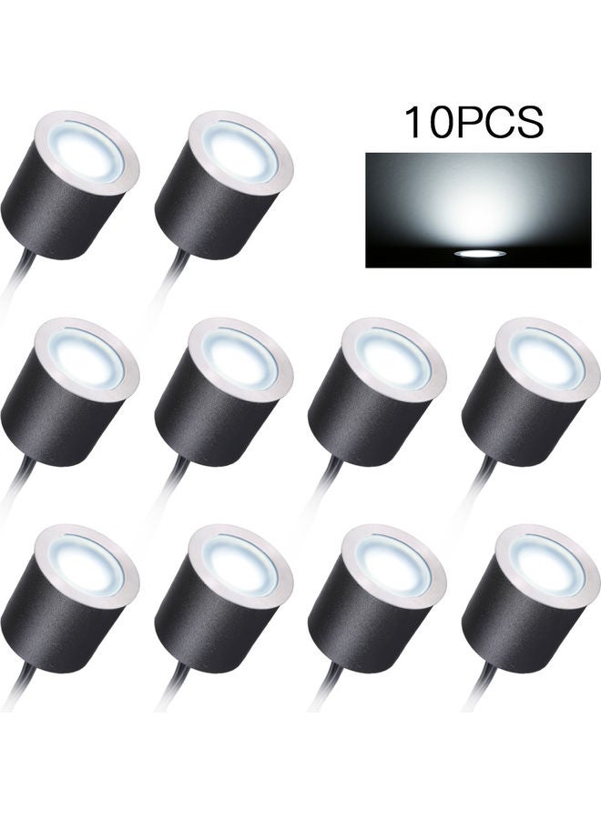 مجموعة مصابيح LED مجوفة ومنخفضة الجهد مكونة من 10 قطع أبيض - Image 1