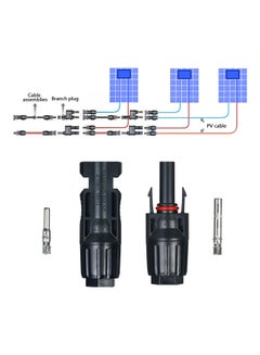 ماركة غير محددة 20 زوجا من موصلات كابلات الألواح الشمسية ذكر/أنثى لنظام PV أسود  - Image 4