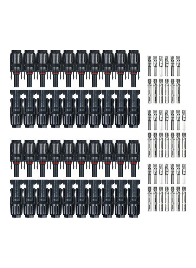 Generic 20-Pair Male/Female Solar Panel Cable Connector For PV System Black  - Image 5
