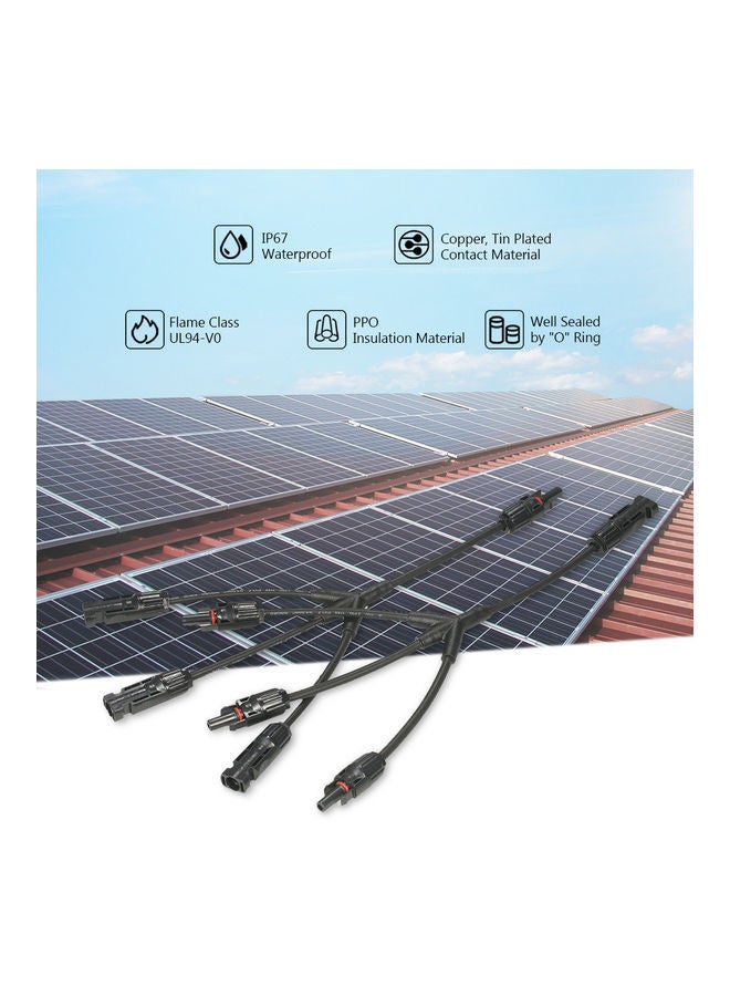 Generic Y Branch Connector Solar Panel Adaptor Black  - Image 2