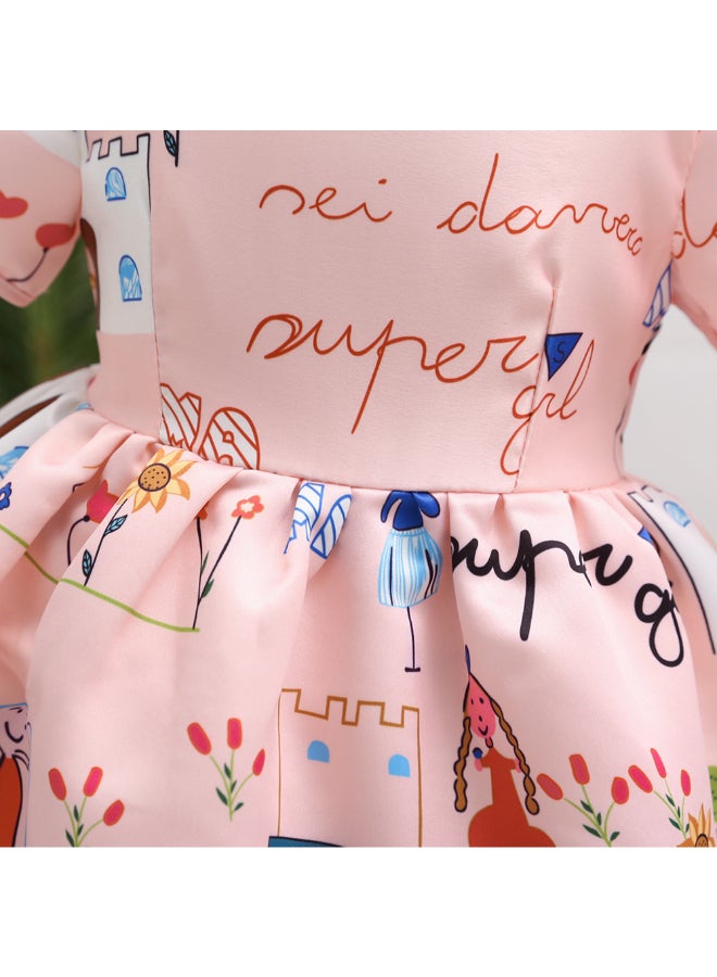 Cartoon Print Mini Dress Multicolour - Image 2