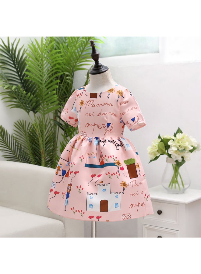 Cartoon Print Mini Dress Multicolour - Image 5