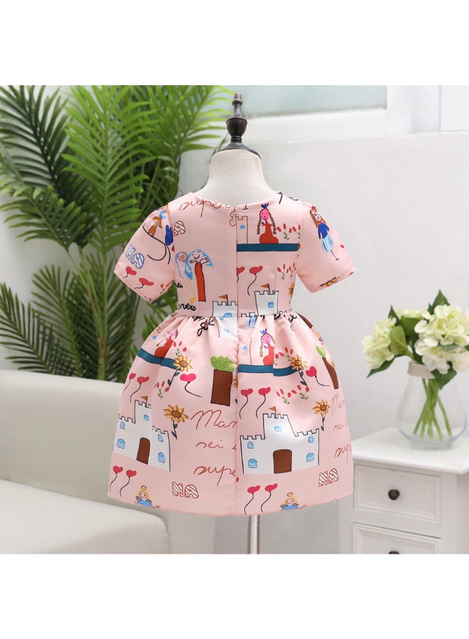 Cartoon Print Mini Dress Multicolour - Image 5