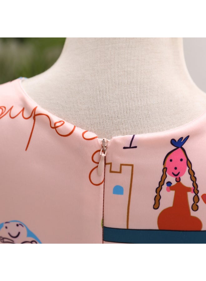 Cartoon Print Mini Dress Multicolour - Image 5