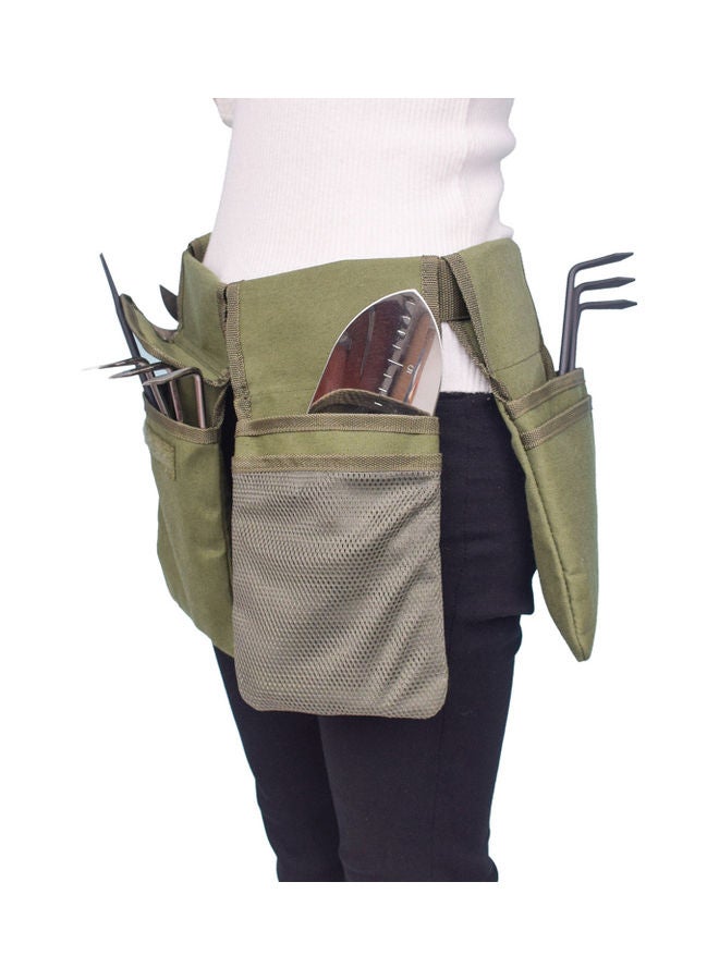 Generic Canvas Waist Tool Apron With Pocket Green  - Image 4