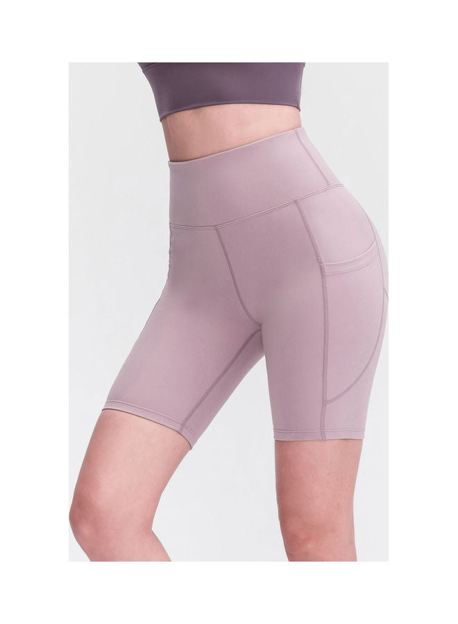 High Waist Yoga Shorts With Pockets XL Size - Image 2