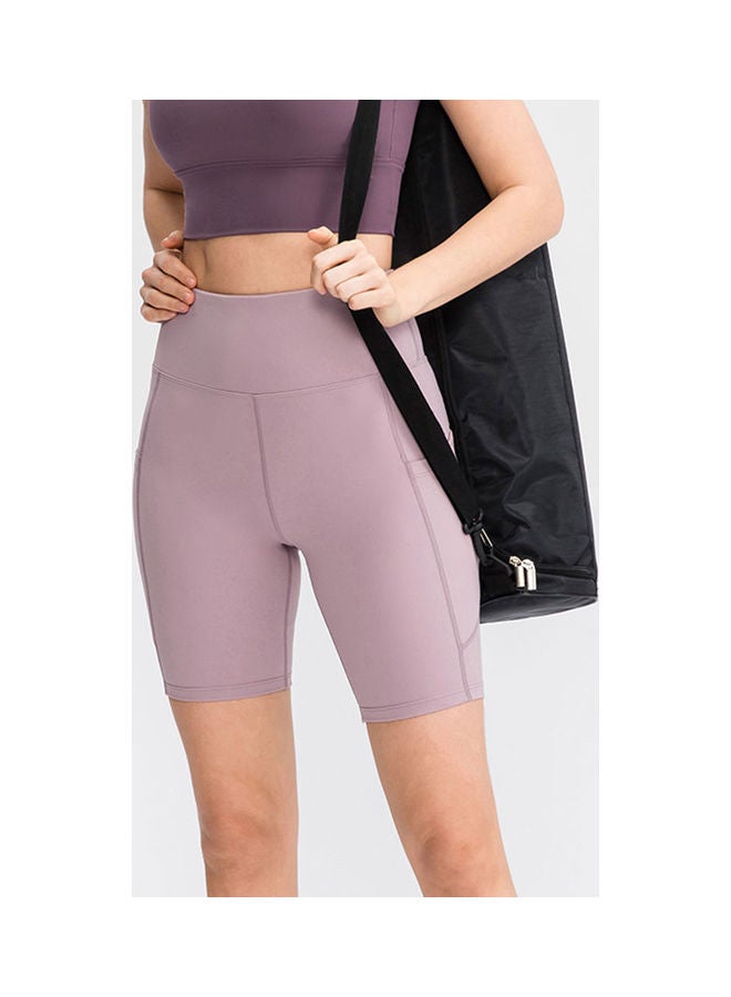 High Waist Yoga Shorts With Pockets XL Size - Image 3