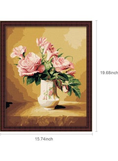 Generic Beautiful Flower Pattern DIY Paint By Number Oil Painting On Canvas Kit Multicolour  - Image 2
