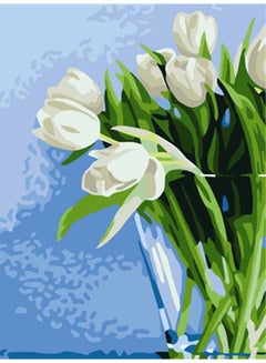 Generic Beautiful Flower Pattern DIY Paint By Number Oil Painting On Canvas Kit Multicolour  - Image 1