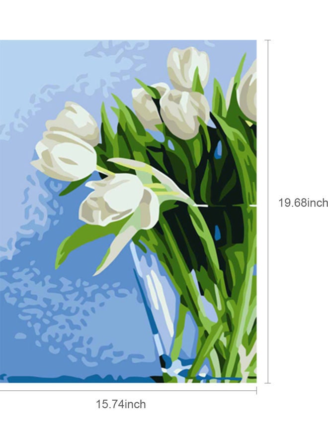 Generic - Beautiful Flower Pattern DIY Paint By Number Oil Painting On Canvas Kit Multicolour - Image 1