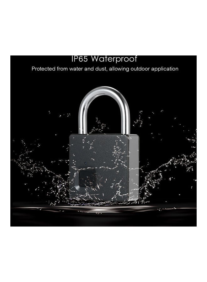 Smart Fingerprint Lock USB Rechargeable Set Black/Silver  - Image 4