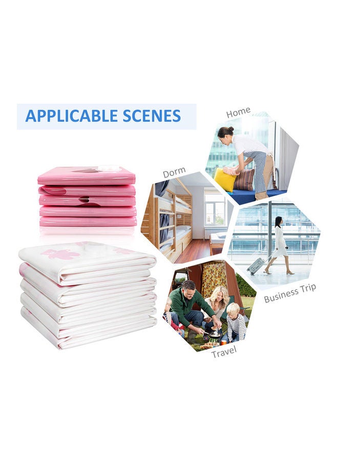Pack Of 5 Vacuum Compression Bag With Manual Pump White - Image 5
