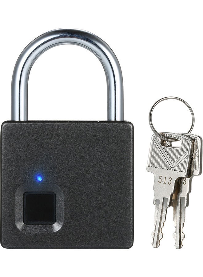Smart Fingerprint Lock USB Rechargeable Set Black/Silver  - Image 1