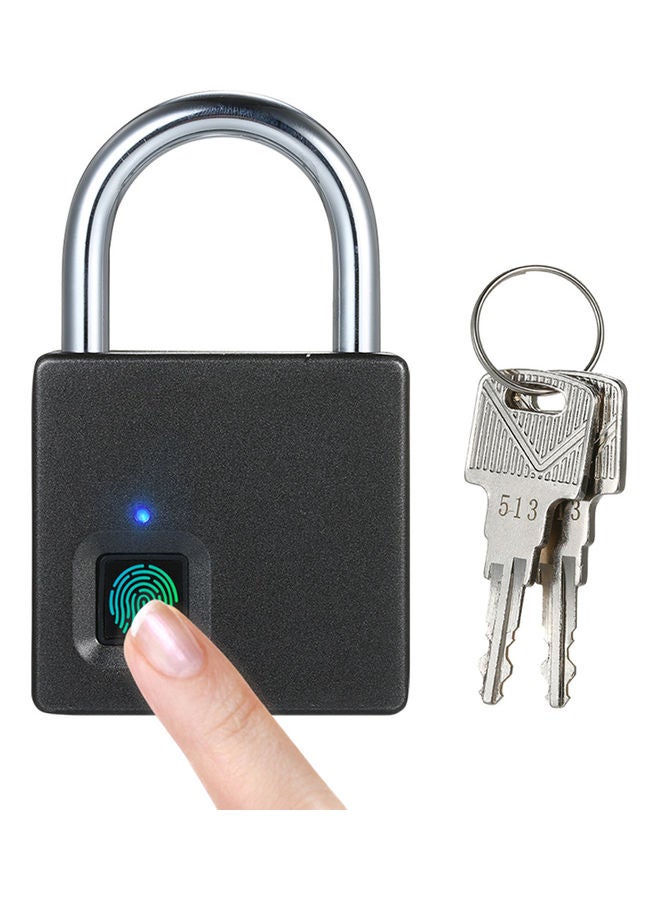 Smart Fingerprint Lock USB Rechargeable Set Black/Silver  - Image 2