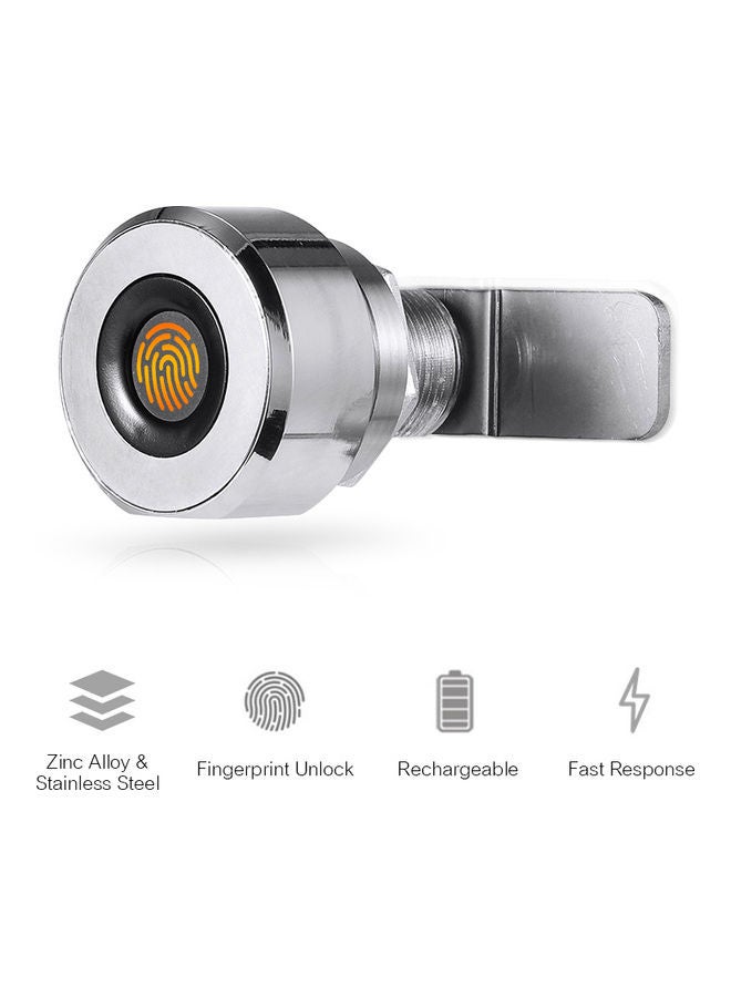 Fingerprint Drawer  Digital Cabinet Lock Silver  - Image 2