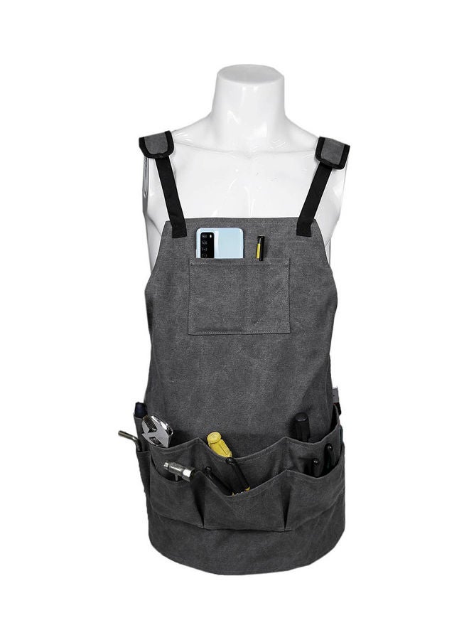 Gardening Tool Apron With Pocket Grey  - Image 2