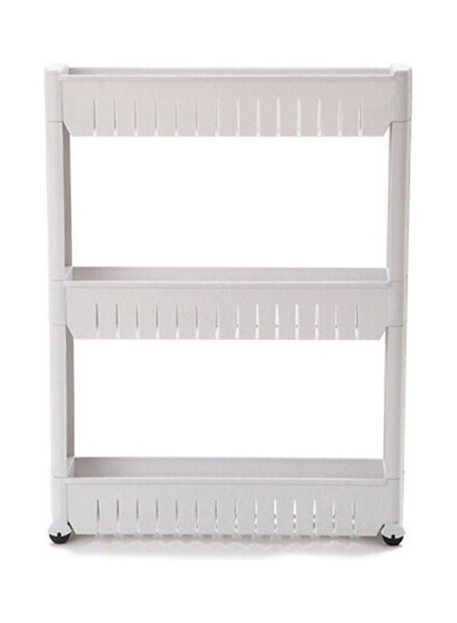3 Tier Slim Tower Storage Rack White - Image 1