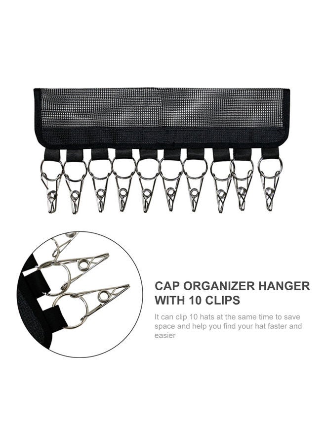 10 Clip Cap Organizer Hanger Grey  - Image 2