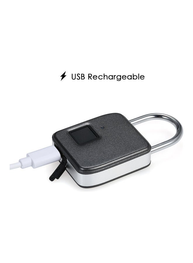 قفل ذكي يعمل ببصمة الإصبع من دون مفتاح وقابل للشحن ومزود بمنفذ USB متعدد الألوان  - Image 1