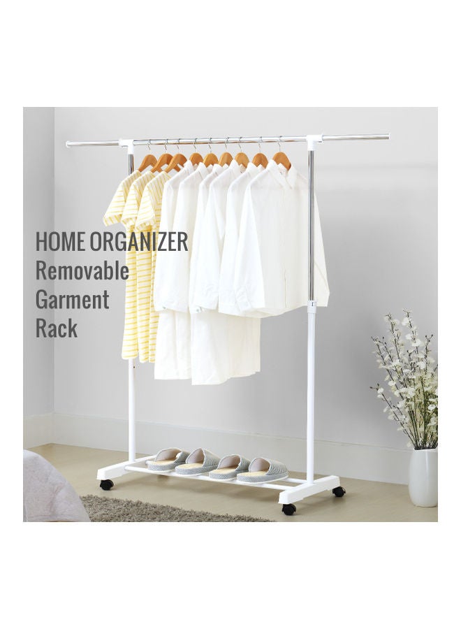 Generic Garment Rolling Rack White/Silver  - Image 5