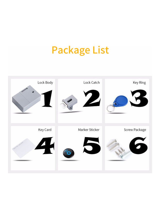 Smart Sensor Adhesive Hidden Cabinet Lock White  - Image 3