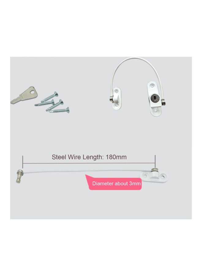 Children Safety Window Restrictor Lock White  - Image 3