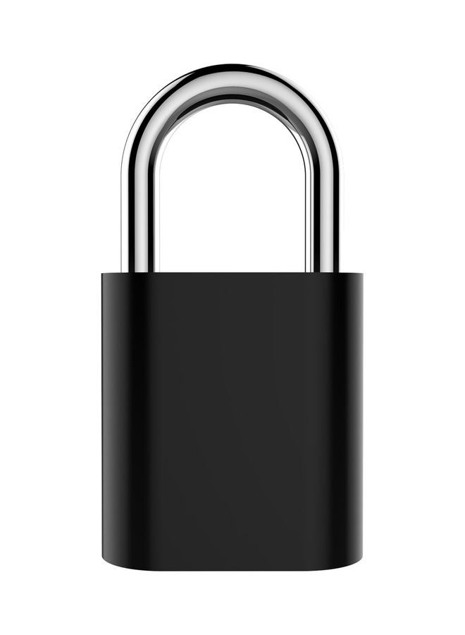 Smart Fingerprint Padlock Portable Intelligent Lock For Luggage and Travel Black - Image 2