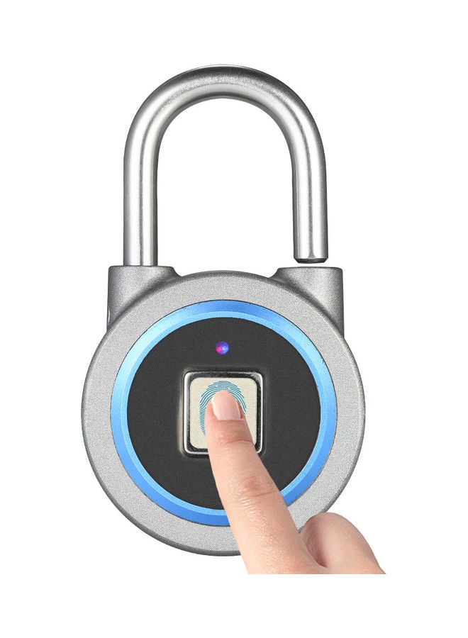 USB Rechargeable Smart Fingerprint Lock Blue  - Image 2