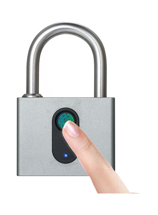 قفل ذكي يعمل ببصمة الإصبع بمنفذ USB رمادي  - Image 1