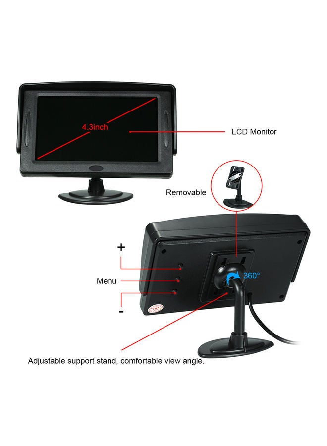 Generic Color Display Parking Monitor Stand Type With Rearview Camera  - Image 5